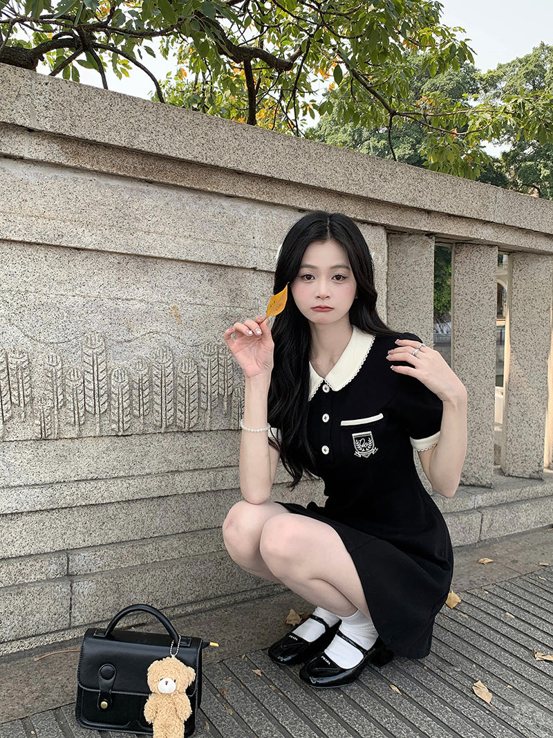 氣質POLO衫短袖連衣裙(有大碼)