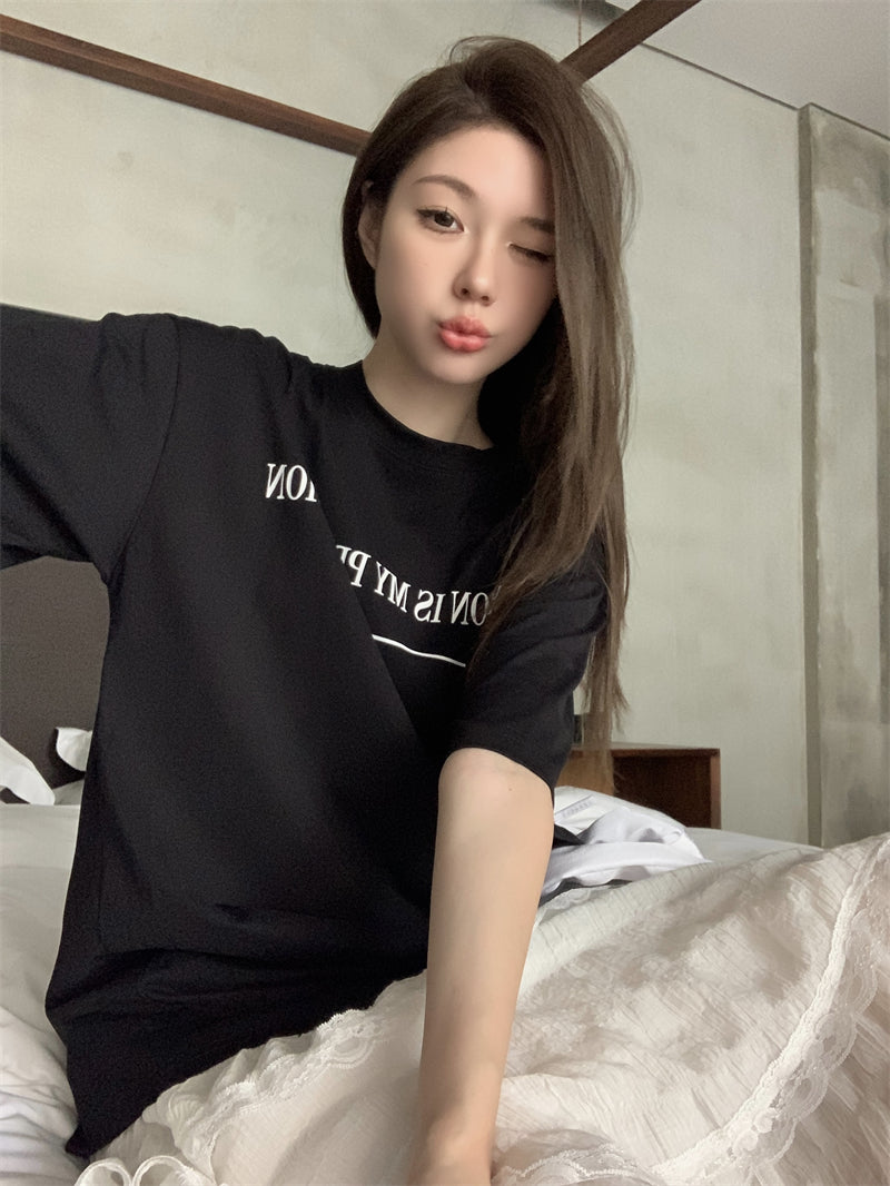 簡約短袖寬鬆上衣