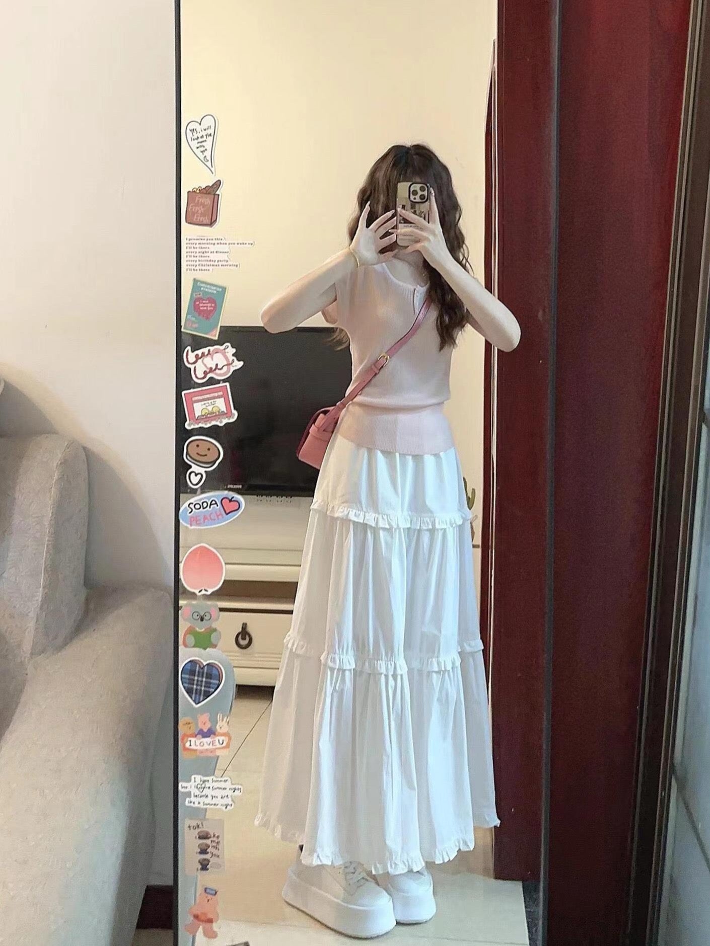 👚多巴胺粉色系奶甜別緻套裝裙🍰