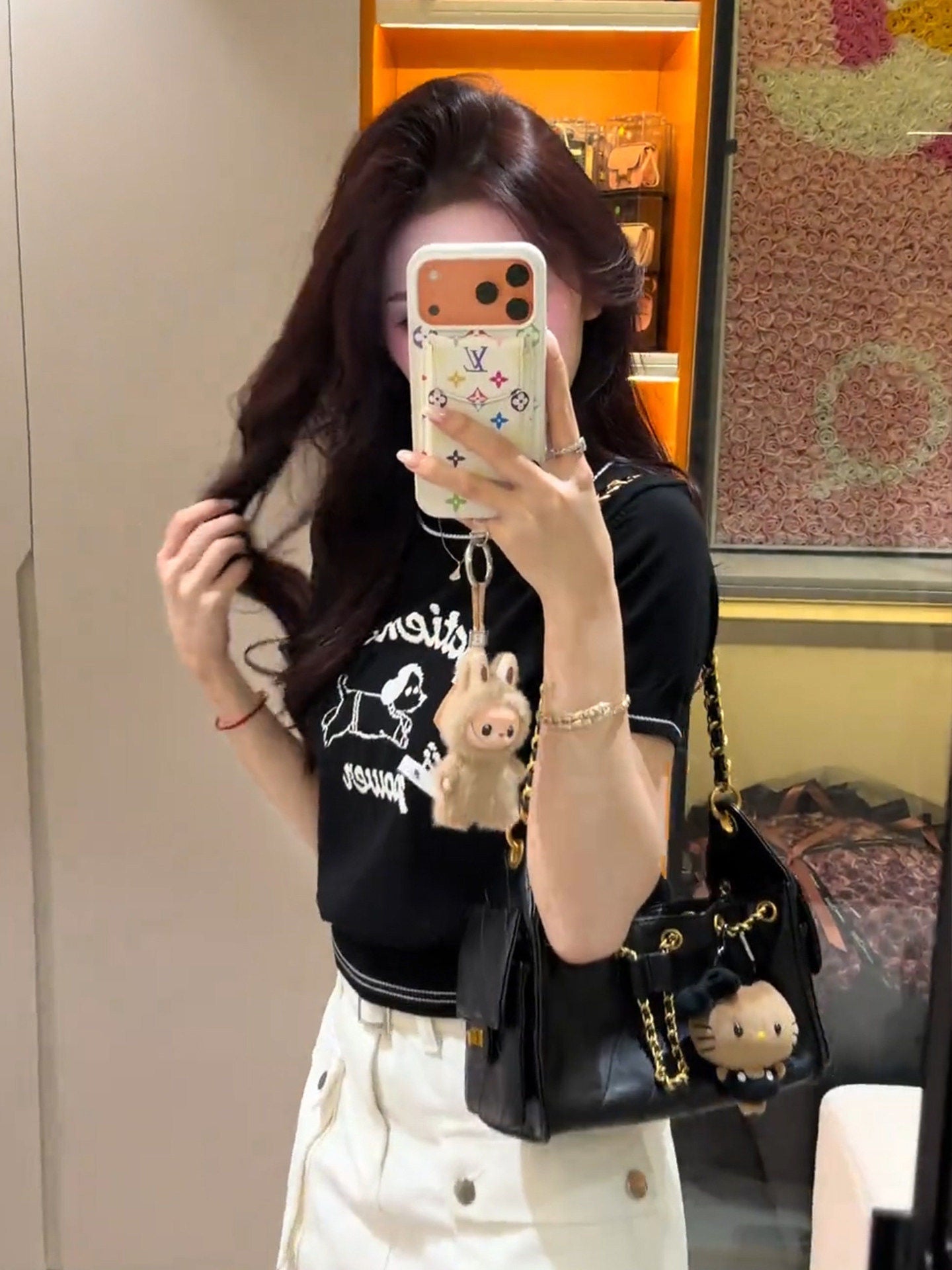 🐕韓系溫柔小狗緹花針織短袖上衣💐