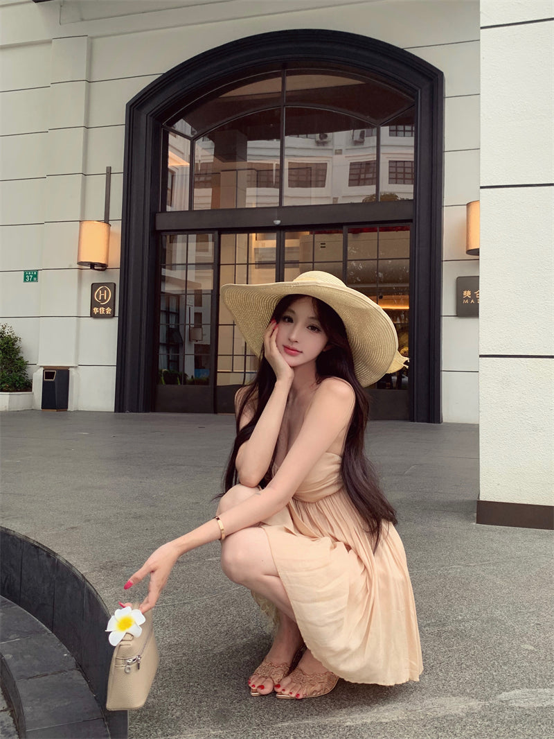 溫柔輕紗蕾絲抹胸連身短裙