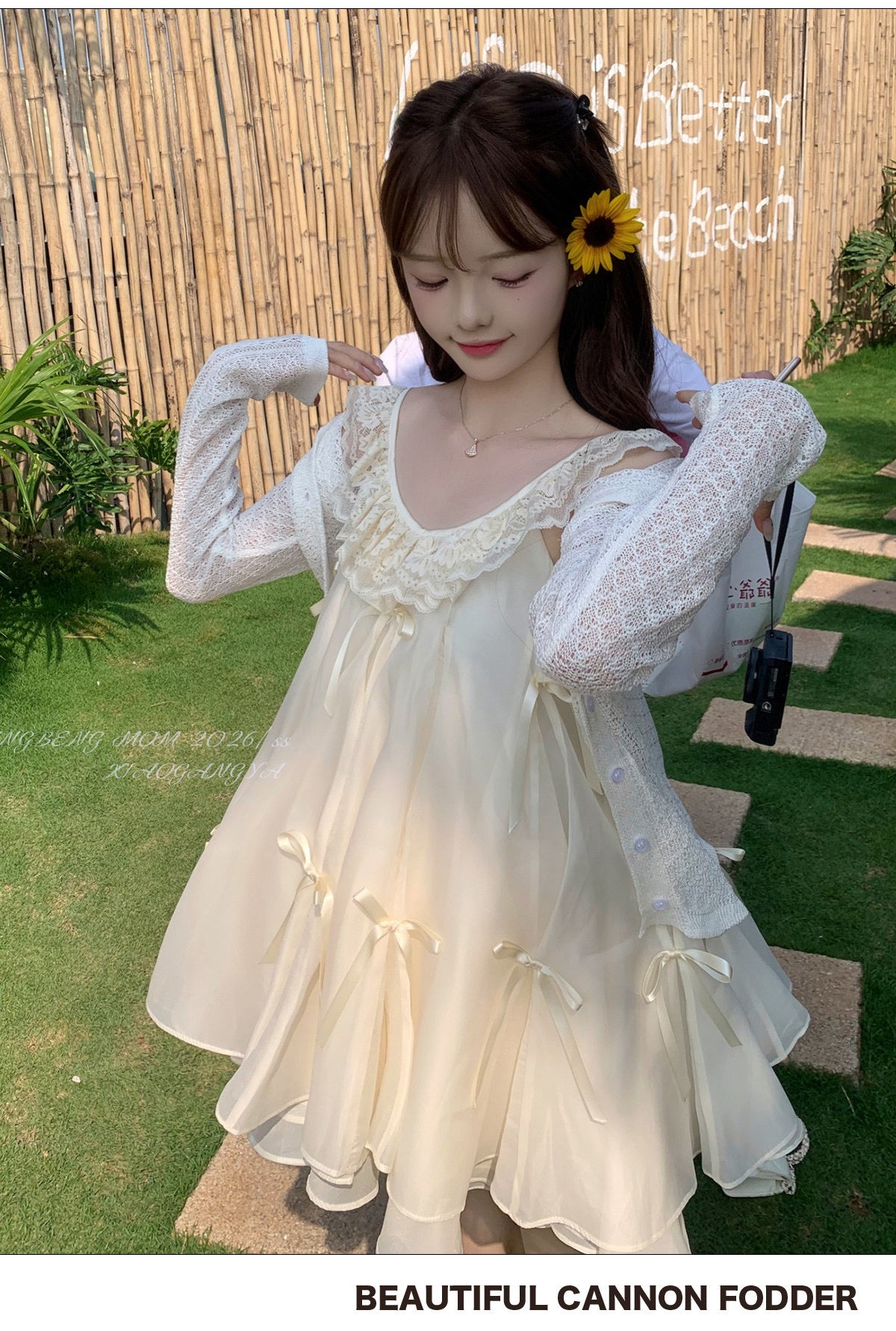 💕現貨秒出🍓可愛蕾絲小個子連衣短裙