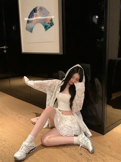 絕美蕾絲連帽外套單品