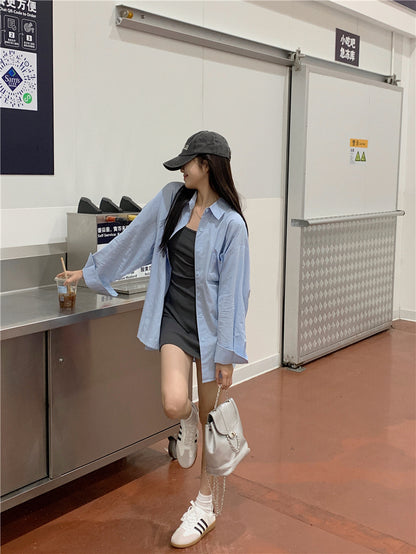 多色寬鬆休閒百搭襯衫外搭