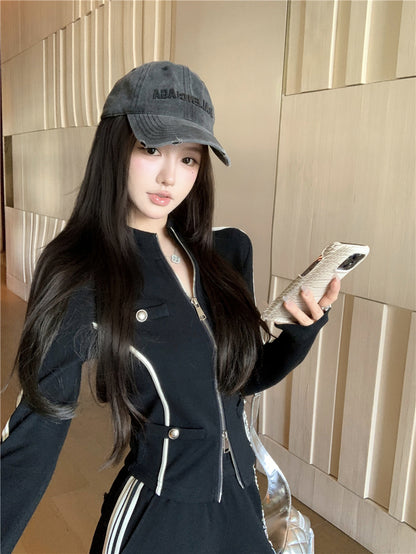 精緻運動小香風顯瘦長褲套裝