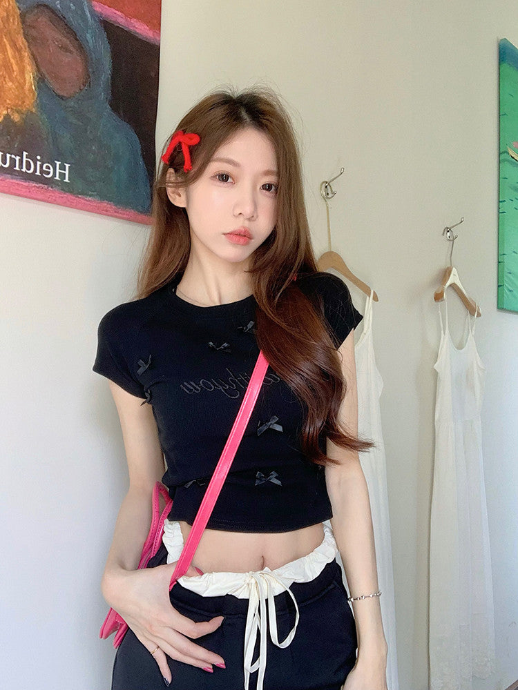 蝴蝶結短版上衣
