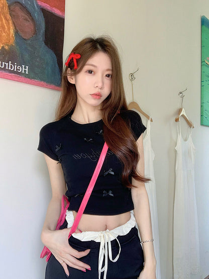 蝴蝶結短版上衣