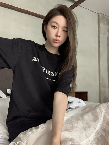 簡約短袖寬鬆上衣