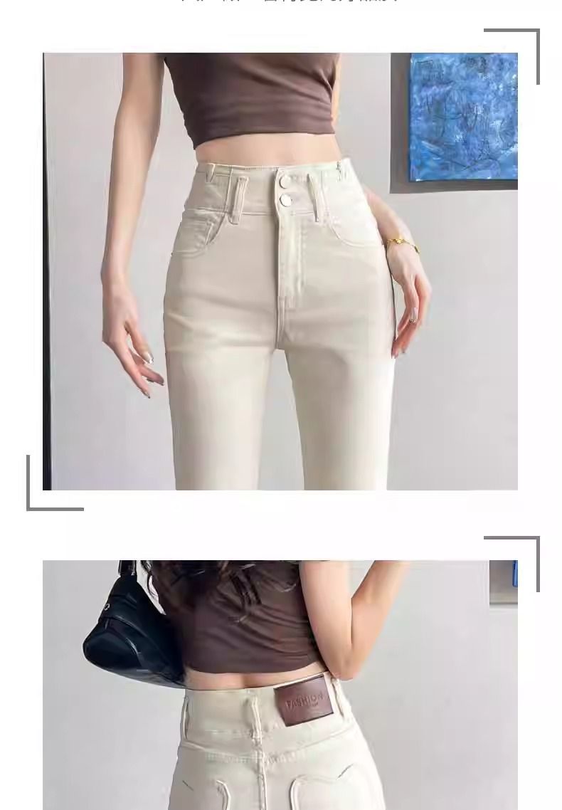 💕現貨秒出🍓愛心口袋微喇叭牛仔長褲(有大尺碼)