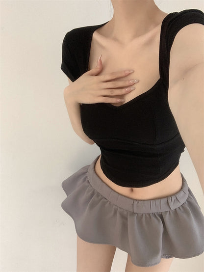 雙扭結露背短版上衣🎀
