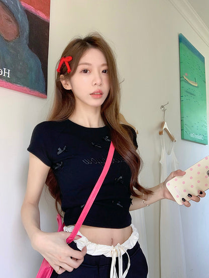 蝴蝶結短版上衣