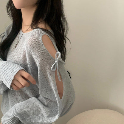 法式鏤空感罩衫💌