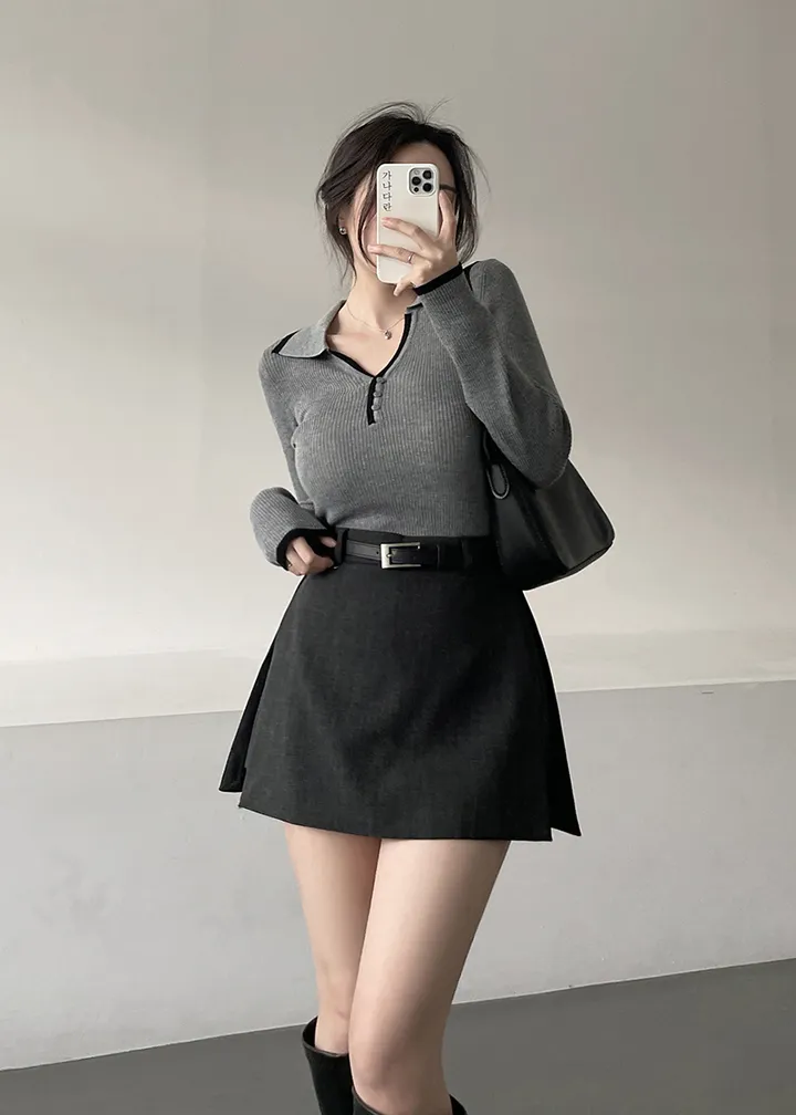 💕現貨秒出🍓韓版chic西裝半身短裙單品