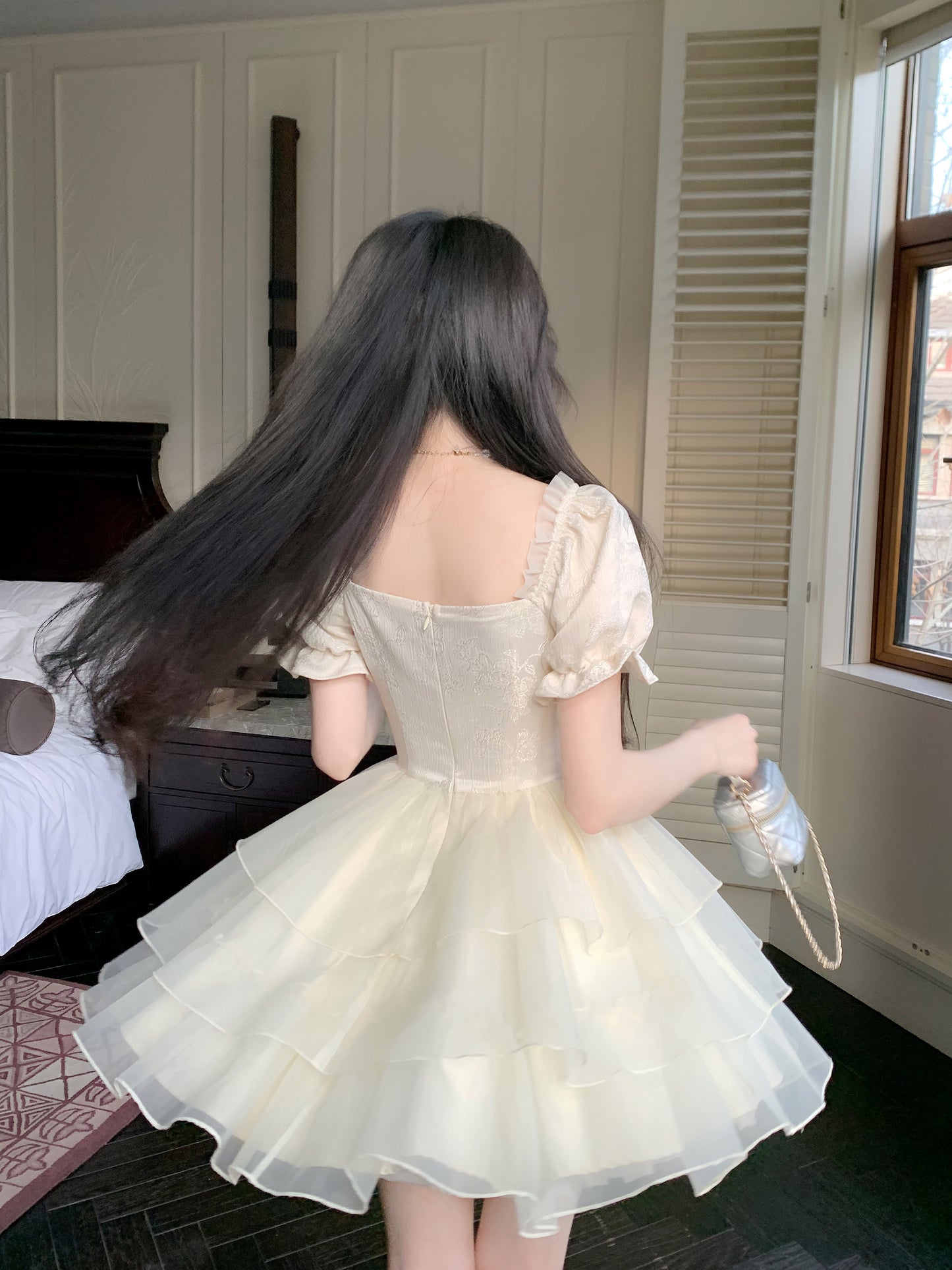 甜美蝴蝶結公主澎澎連身裙