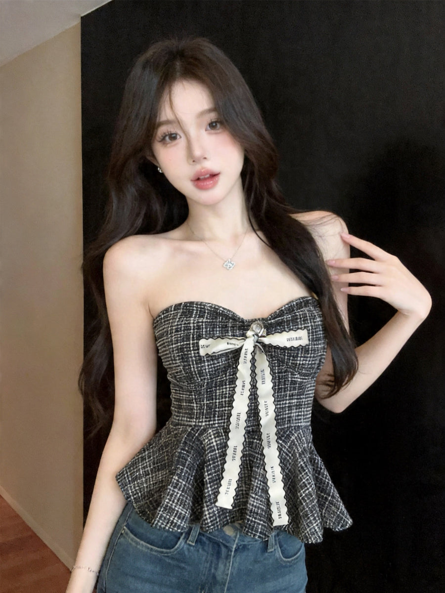 小香掛脖吊帶抹胸單品
