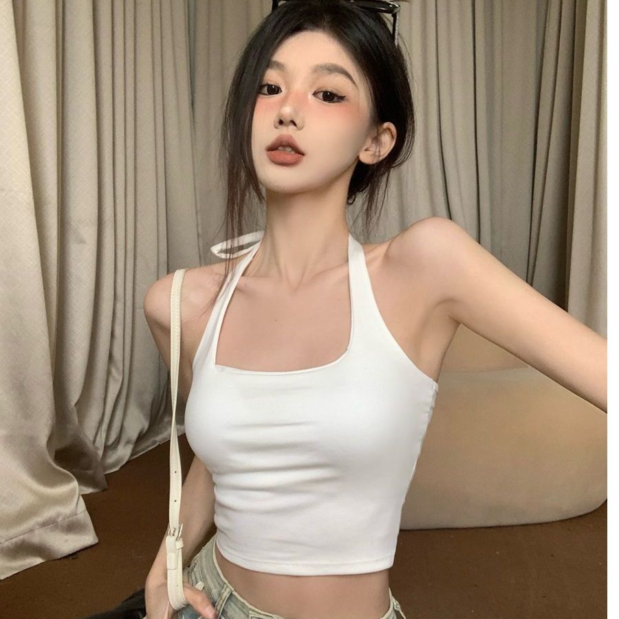 港風性感綁帶掛脖帶墊小吊帶