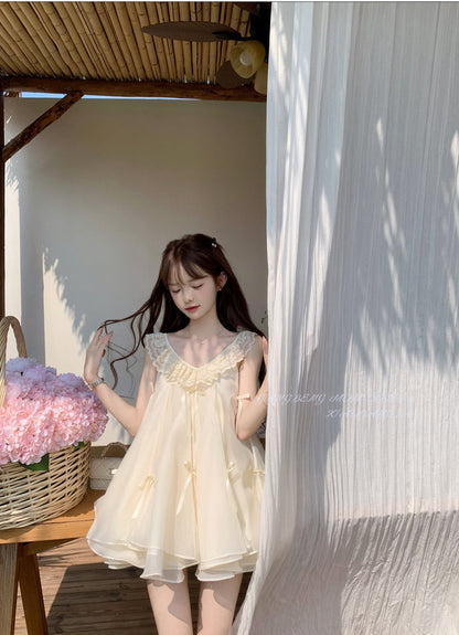 可愛蕾絲小個子連衣短裙