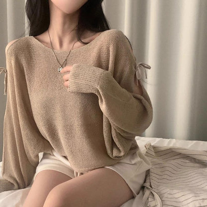 法式鏤空感罩衫💌