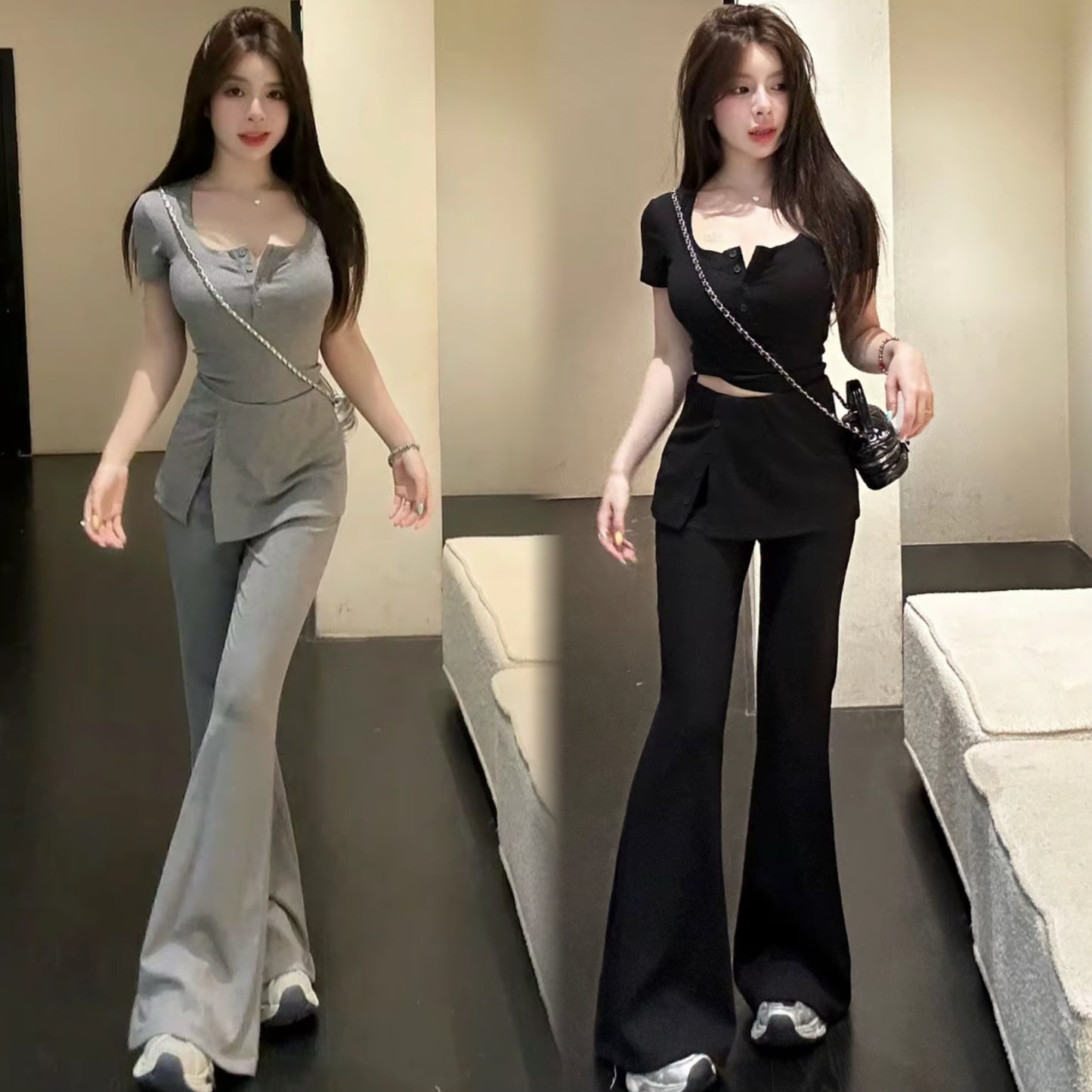 春夏慵懶風休閒高腰套裝