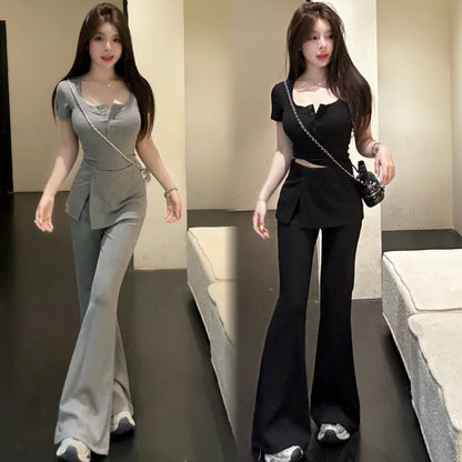 春夏慵懶風休閒高腰套裝