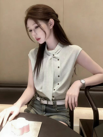 單排釦條紋襯衫修身單品