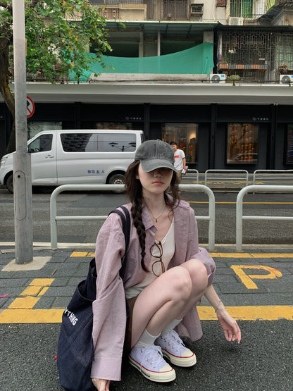 夏天輕薄襯衫百搭防曬外套外搭衣