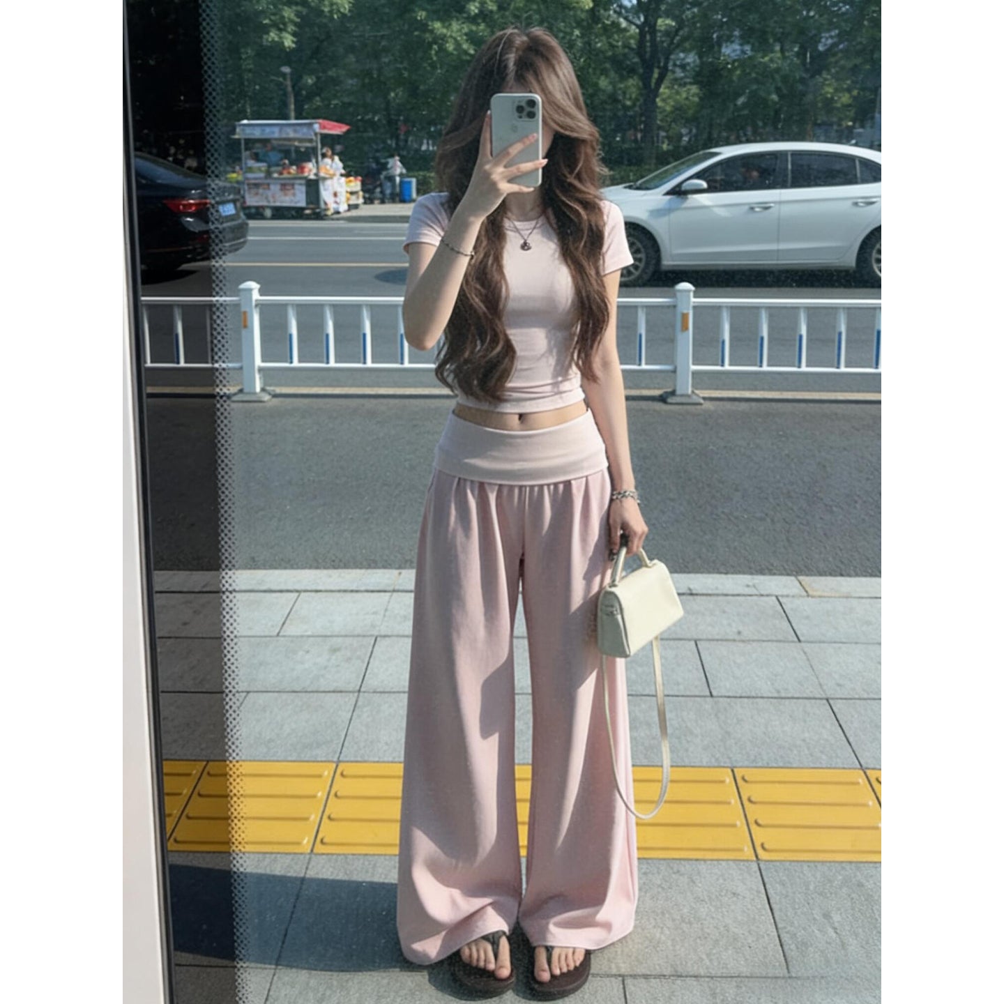 👚可愛休閒粉色運動套裝組