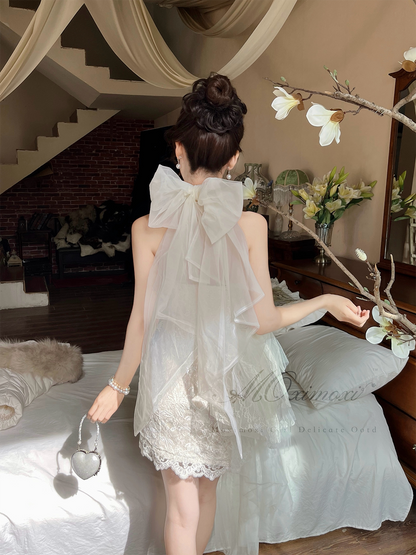 高級奢華晚宴蕾絲網紗生日禮服