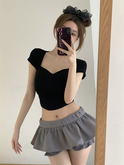 雙扭結露背短版上衣🎀