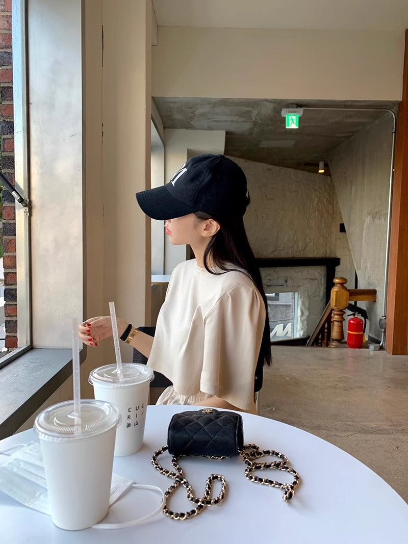 懶人必備簡約上衣配寬褲兩件套