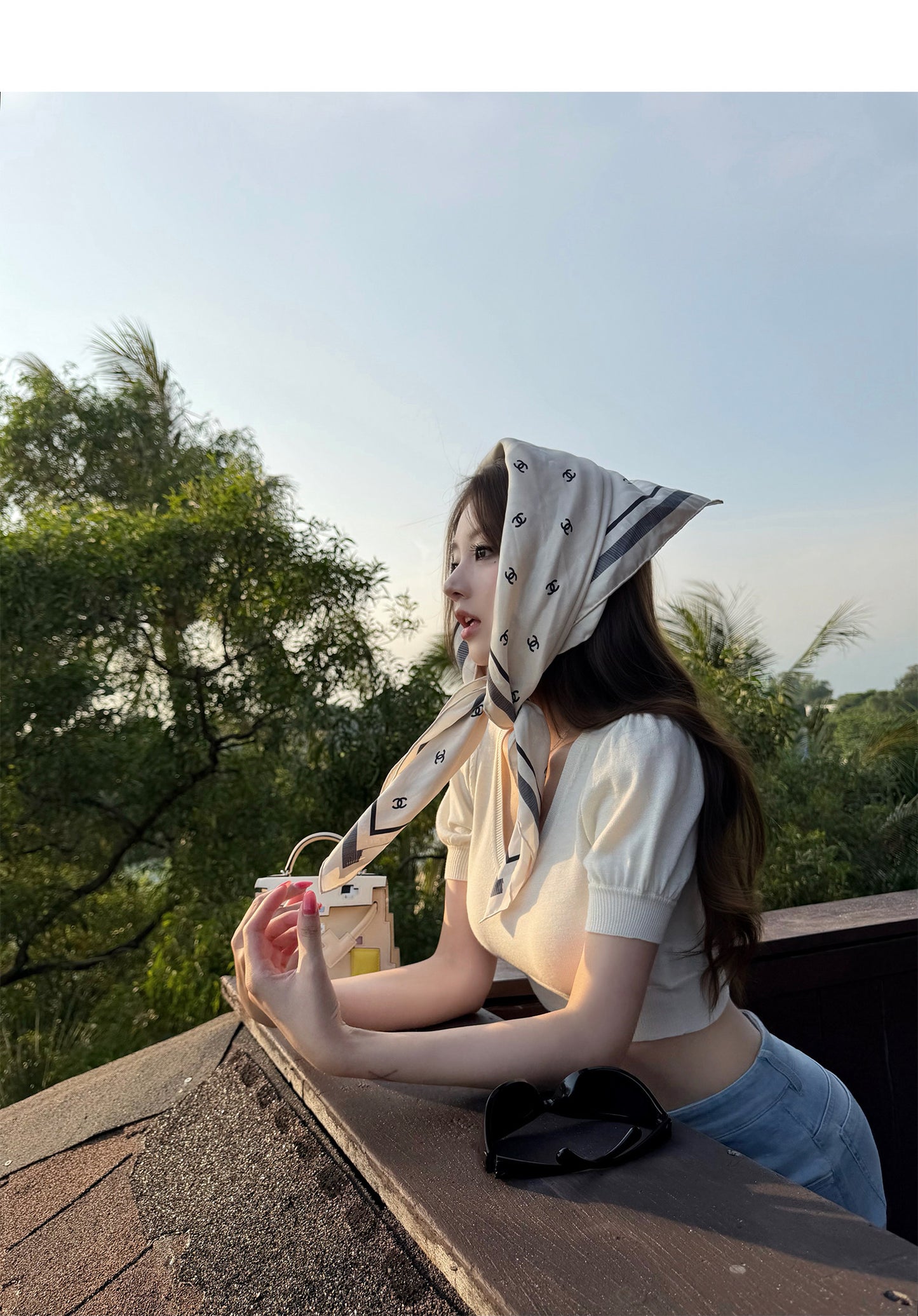 溫柔心事❤️V領泡泡袖針織短版上衣