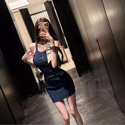 氣質名媛掛脖修身宴會小禮服