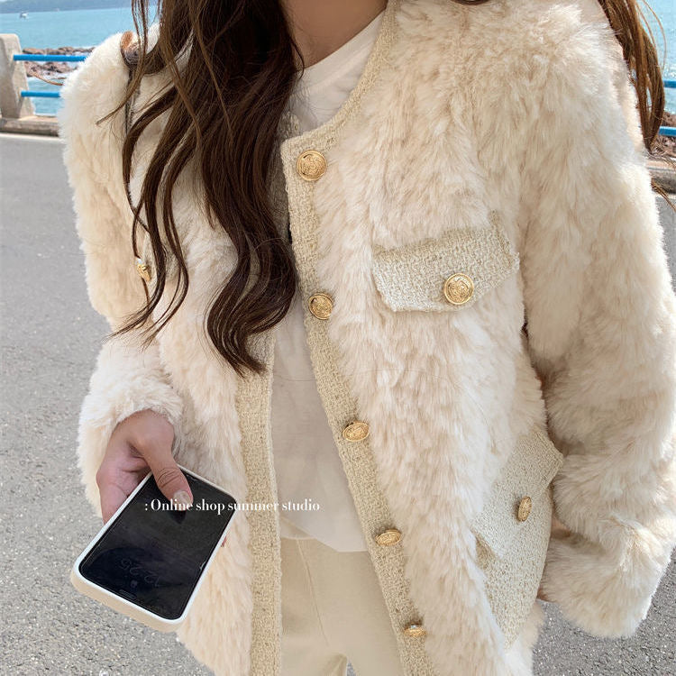 秋冬高級毛毛小香風外套