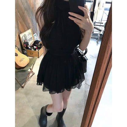 高領無袖連衣裙
