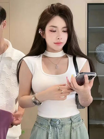 純御掛脖低胸飛袖T袖