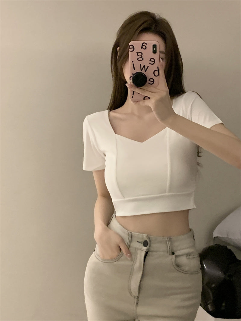 微V領短版上衣⭐