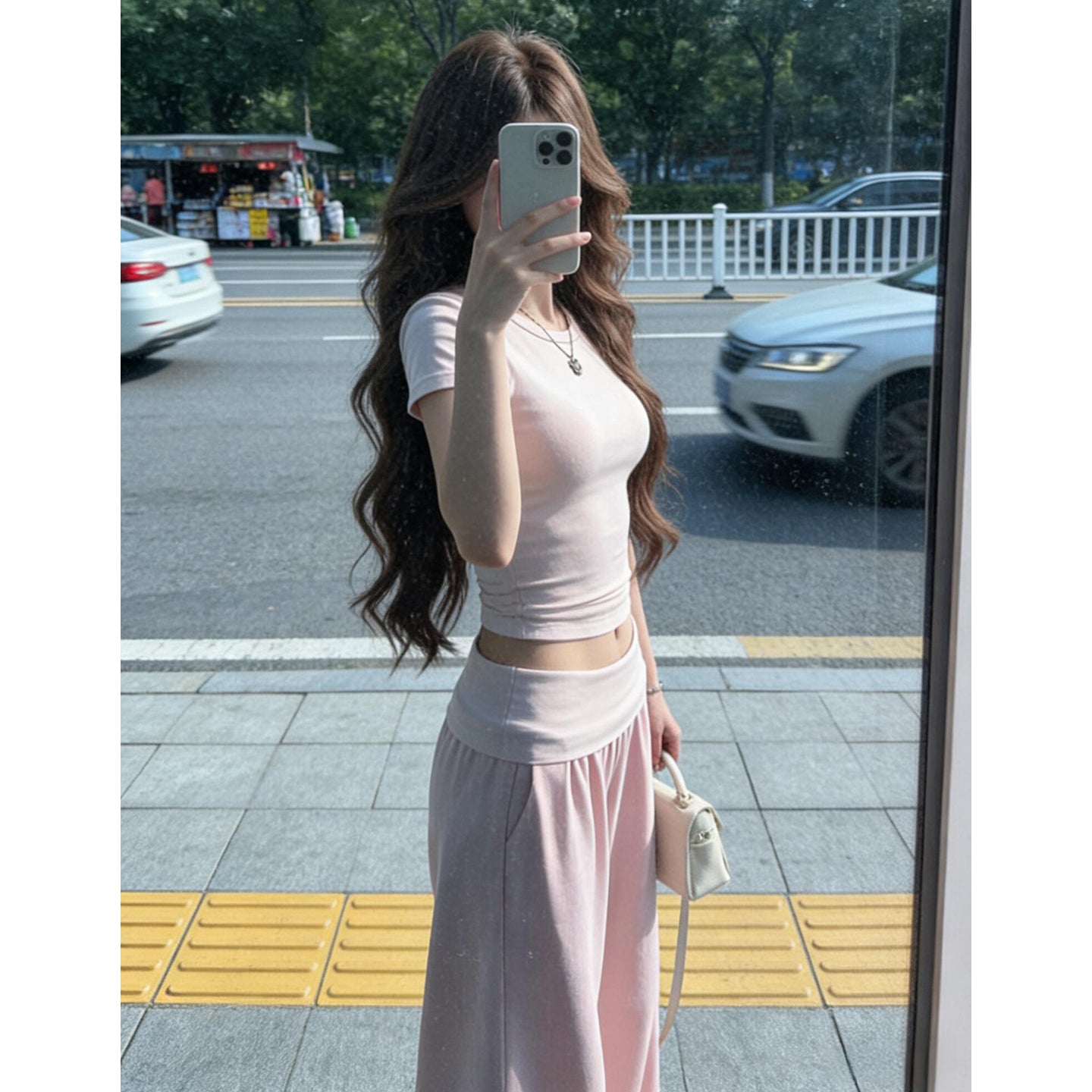 👚可愛休閒粉色運動套裝組