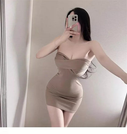 💕現貨秒出🍓氣質修身顯身材打底包臀短裙