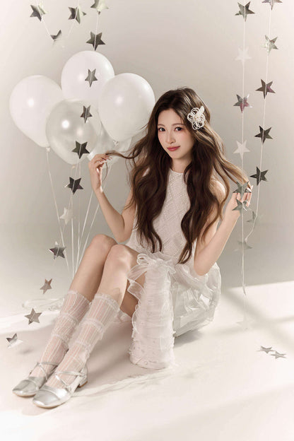 超好看甜美生日訂婚宴會無袖小禮服