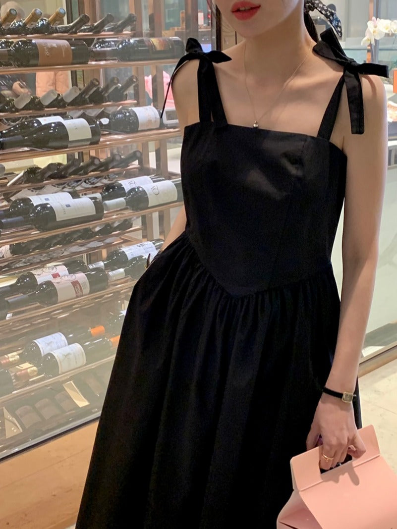 夏日清透蝴蝶結小洋裝