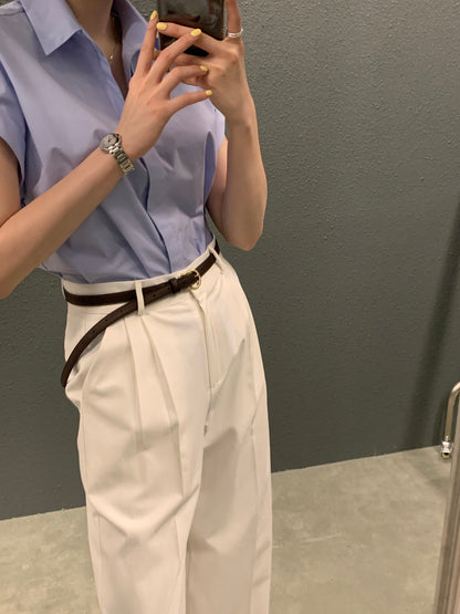 韓系chic夏季簡約寬鬆襯衫單品