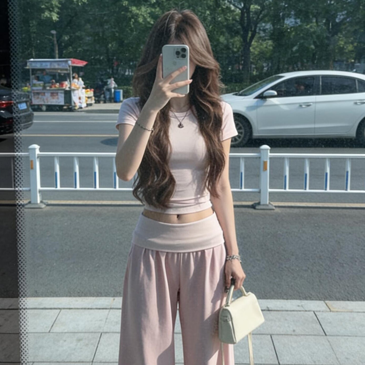 👚可愛休閒粉色運動套裝組