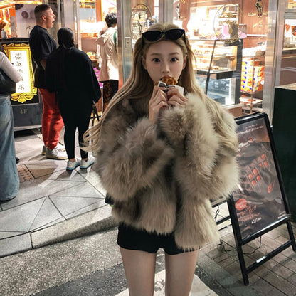 貴氣時髦皮草毛毛短外套