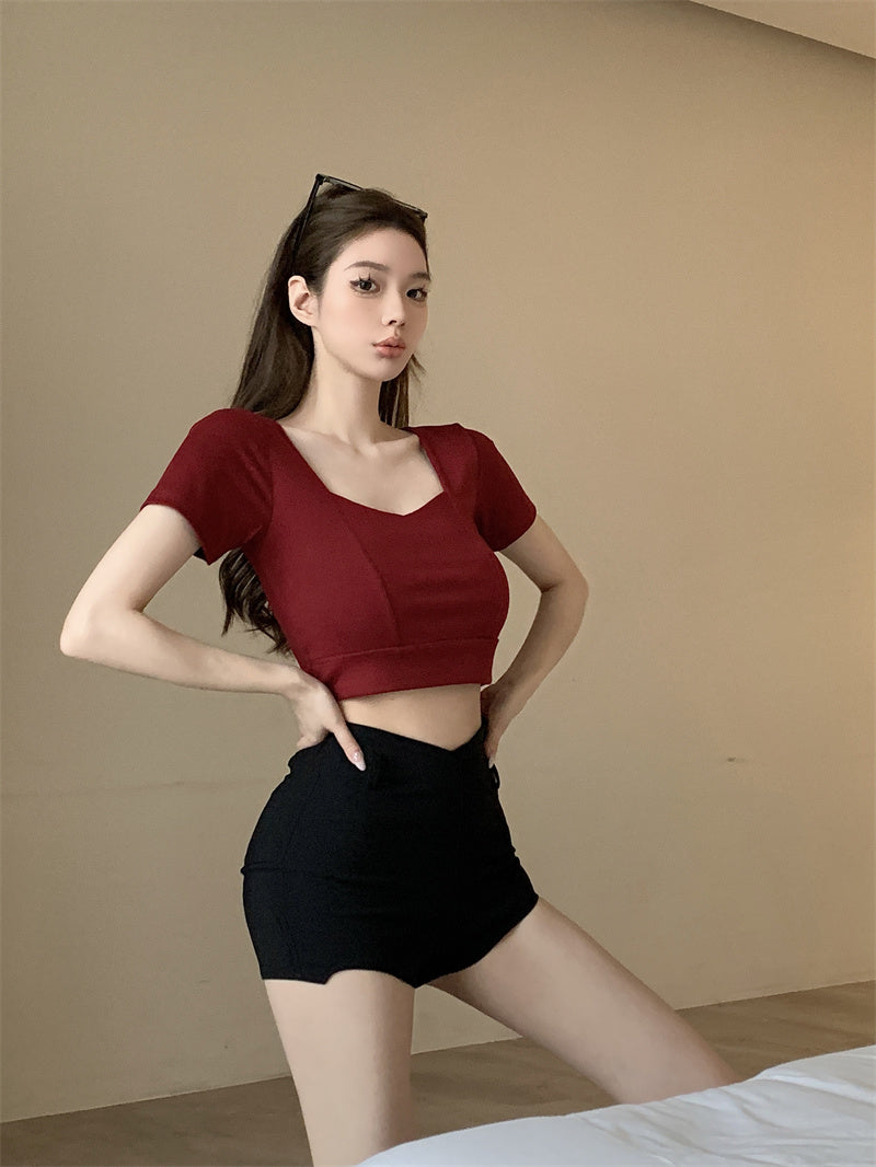 微V領短版上衣⭐