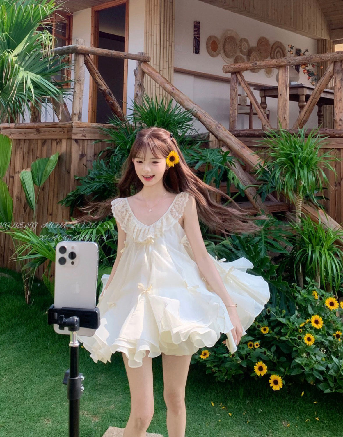 可愛蕾絲小個子連衣短裙