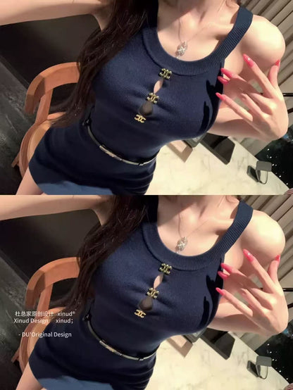 氣質名媛掛脖修身宴會小禮服