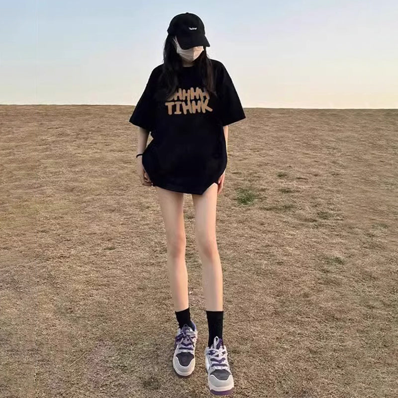 💕休閒美式圓領上衣(有大尺碼)✅