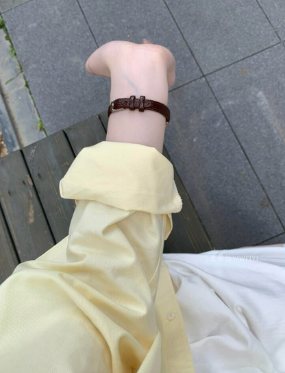 可愛刺繡小馬襯衫翻領外搭(有大尺碼)