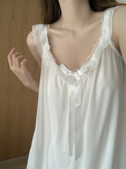 💕現貨秒出🍓法式居家性感蕾絲吊帶公主睡衣裙