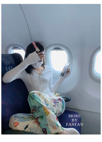 簡約顯瘦腰身連帽防曬外套
